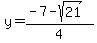 y=%28-7-sqrt%2821%29%29%2F4