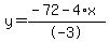 y=%28-72-4%2Ax%29%2F-3
