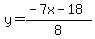 y=%28-7x-18%29%2F8