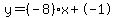 y=%28-8%29x%2B-1