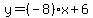 y=%28-8%29x%2B6