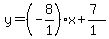 y=%28-8%2F1%29x%2B%287%29%2F%281%29