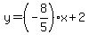 y=%28-8%2F5%29x%2B2