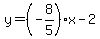 y=%28-8%2F5%29x-2