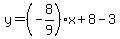 y=%28-8%2F9%29x%2B8-3