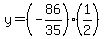 y=%28-86%2F35%29%281%2F2%29