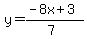y=%28-8x%2B3%29%2F%287%29