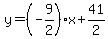 y=%28-9%2F2%29x%2B41%2F2
