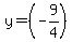 y=%28-9%2F4%29