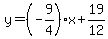 y=%28-9%2F4%29x%2B19%2F12