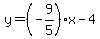 y=%28-9%2F5%29x-4