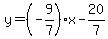y=%28-9%2F7%29x-20%2F7