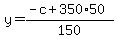 y=%28-c%2B350%2A50%29%2F150