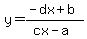 y=%28-dx%2Bb%29%2F%28cx-a%29