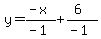 \"y=%28-x%29%2F%28-1%29%2B%286%29%2F%28-1%29\"