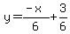 y=%28-x%29%2F6%2B3%2F6