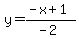 y=%28-x%2B1%29%2F%28-2%29