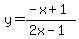 y=%28-x%2B1%29%2F%282x-1%29