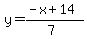 y=%28-x%2B14%29%2F%287%29