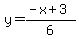 y=%28-x%2B3%29%2F6