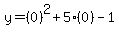 y=%280%29%5E2%2B5%280%29-1