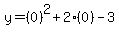 y=%280%29%5E2+%2B+2%280%29+-+3