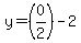 y=%280%2F2%29-2