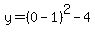 y=%280-1%29%5E2-4