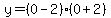 y=%280-2%29%280%2B2%29
