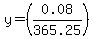 y=%280.08%2F365.25%29