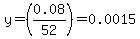 y=%280.08%2F52%29=+0.0015