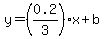 y=%280.2%2F3%29x%2Bb