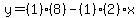 y=%281%29%288%29-%281%29%282%29x%29