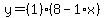 y=%281%29%288-1%2Ax%29