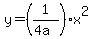 y=%281%2F%284a%29%29x%5E2