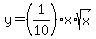 y=%281%2F10%29%2Ax%2Asqrt%28x%29