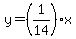 y=%281%2F14%29x