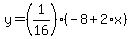 y=%281%2F16%29%28-8%2B2%2Ax%29