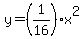 y=%281%2F16%29x%5E2