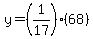 y=%281%2F17%29%2A%2868%29