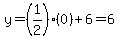 y=%281%2F2%29%280%29%2B6=6