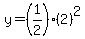 y=%281%2F2%29%282%29%5E2