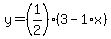 y=%281%2F2%29%283-1%2Ax%29