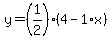 y=%281%2F2%29%284-1%2Ax%29