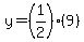 y=%281%2F2%29%289%29