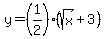 y=%281%2F2%29%28sqrt%28x%29+%2B+3%29