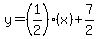 y=%281%2F2%29%28x%29%2B7%2F2