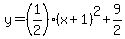y=%281%2F2%29%28x%2B1%29%5E2%2B9%2F2