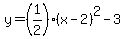 y=%281%2F2%29%28x-2%29%5E2-3