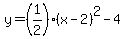 y=%281%2F2%29%28x-2%29%5E2-4+